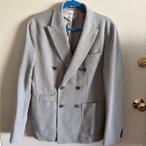Tommy Hilfiger Men's Double-Breasted Grey Blazer 40R